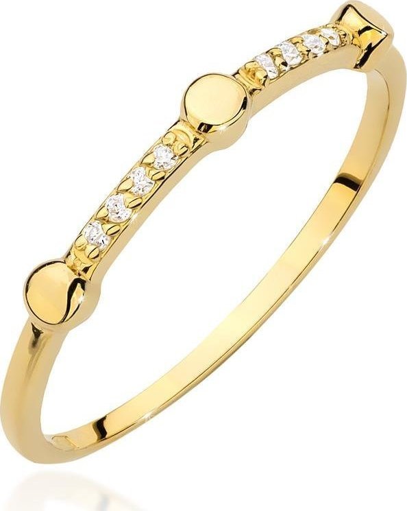 Best Diamonds złoty pierścionek z brylantem 0.04ct 7