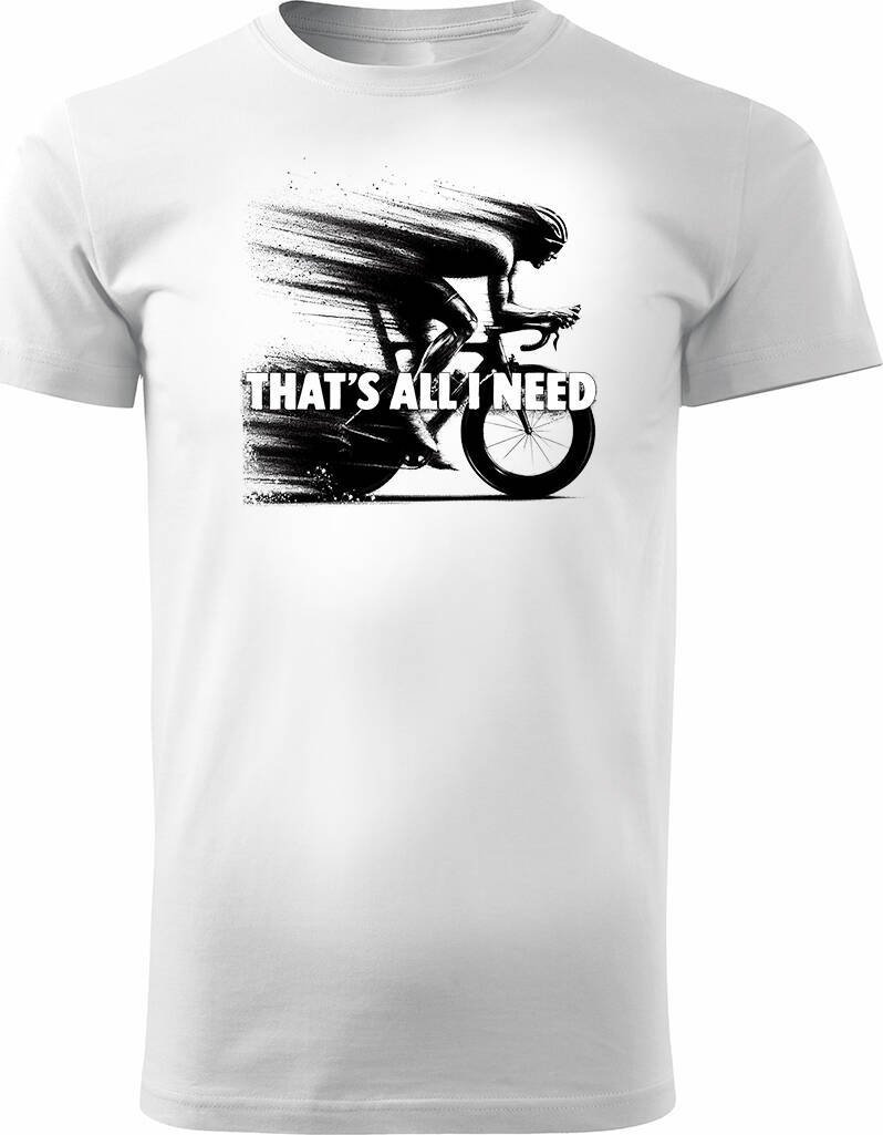 Topslang Koszulka z kolarzem kolarz kolarska dla rowerzysty z kolarką rowerem męska biała REGULAR XXL