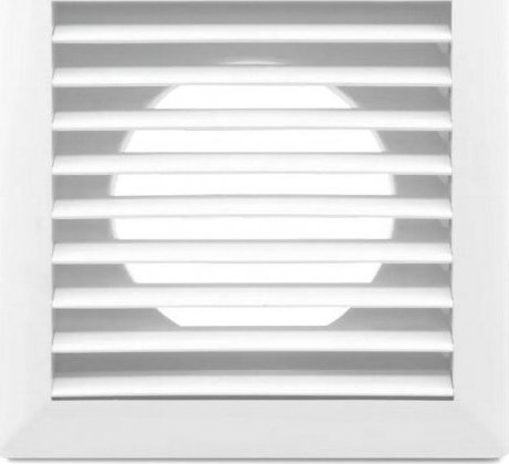 airRoxy Kratka z żaluzją regulowana sznurkiem biały o kanale 140x140 02-344