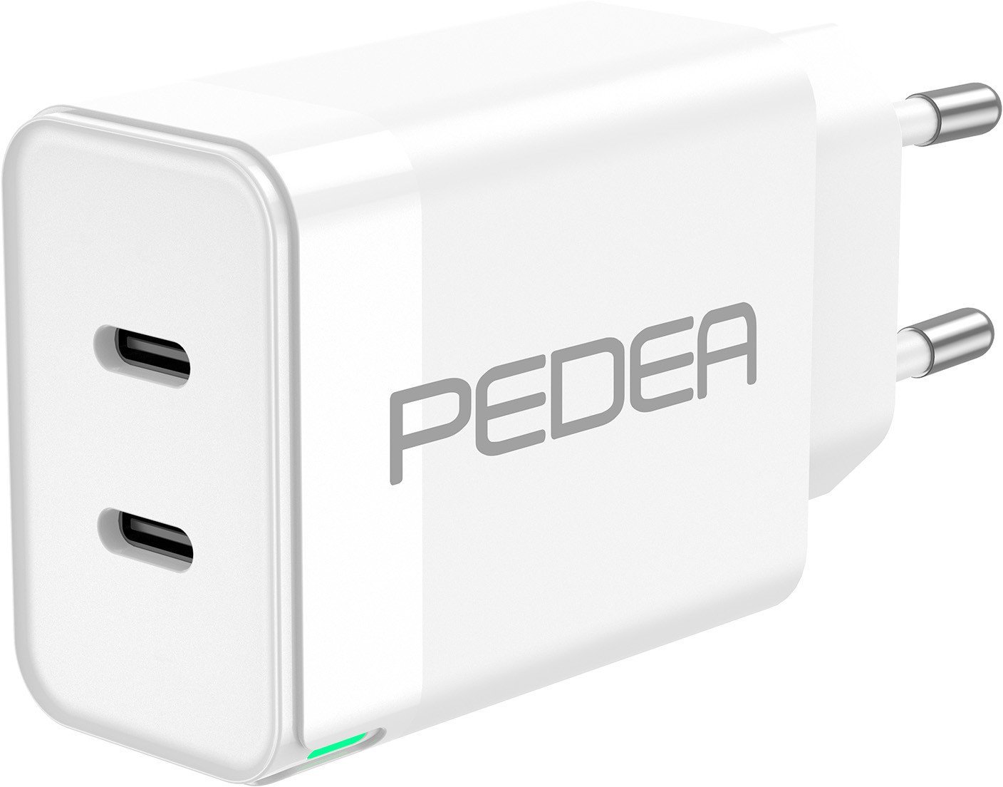 PEDEA Schnellladegerät Dual PD 40 Watt USB Typ C/C, weiß