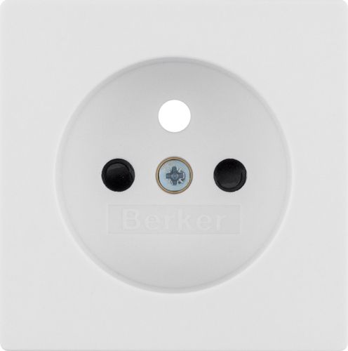 Hager Płytka czołowa gniazda z/u śnieżnobiały aksamit (3965766089)