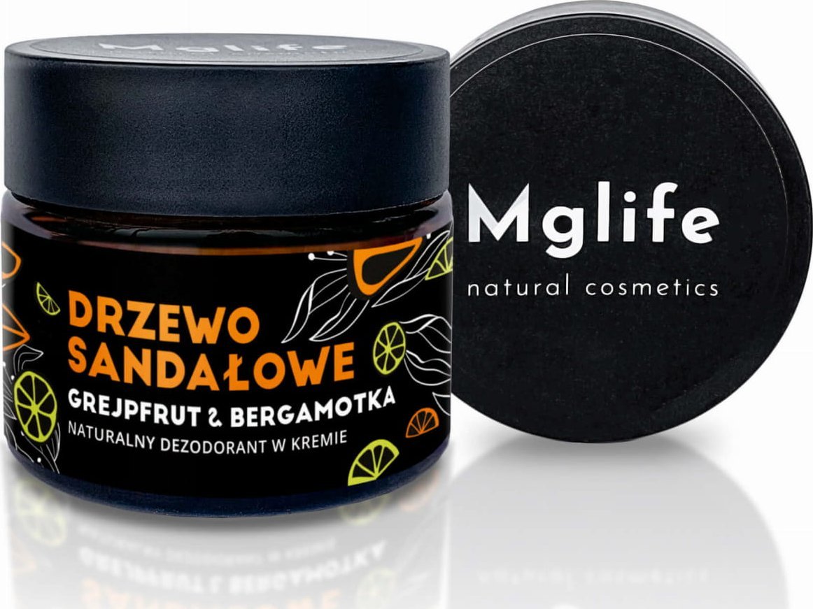 Mglife Mglife Drzewo sandałowe, grejpfrut, bergamotka - naturalny dezodorant w kremie 50 ml