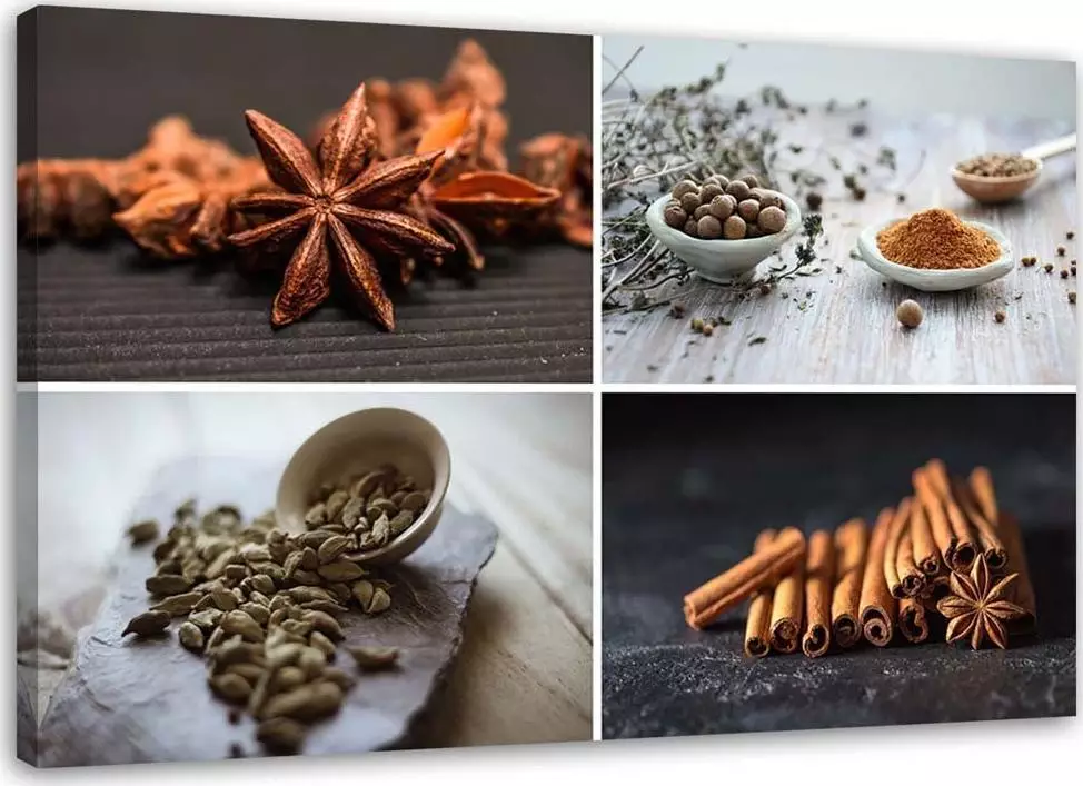 Feeby OBRAZ NA PŁÓTNIE Zestaw Cynamon Przyprawy 60x40