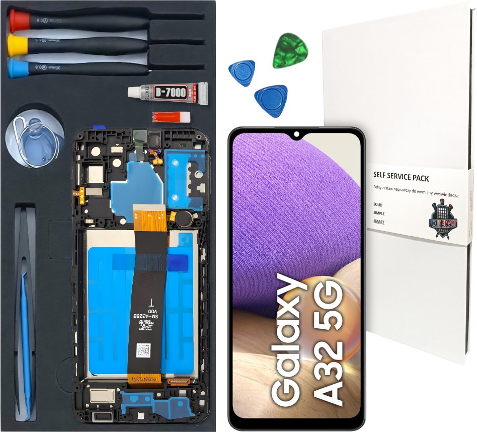 WYŚWIETLACZ LCD DO SAMSUNG GALAXY A32 5G RAMKA ZESTAW WYMIANA WYŚWIETLACZA