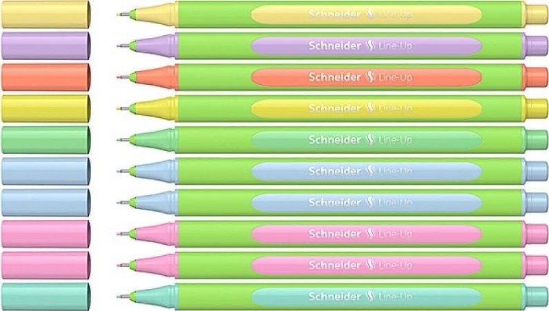 Schneider Cienkopis SCHNEIDER LINE-UP PASTEL, 0,4mm, 10 szt, pudełko z zawieszką - mix kolorów