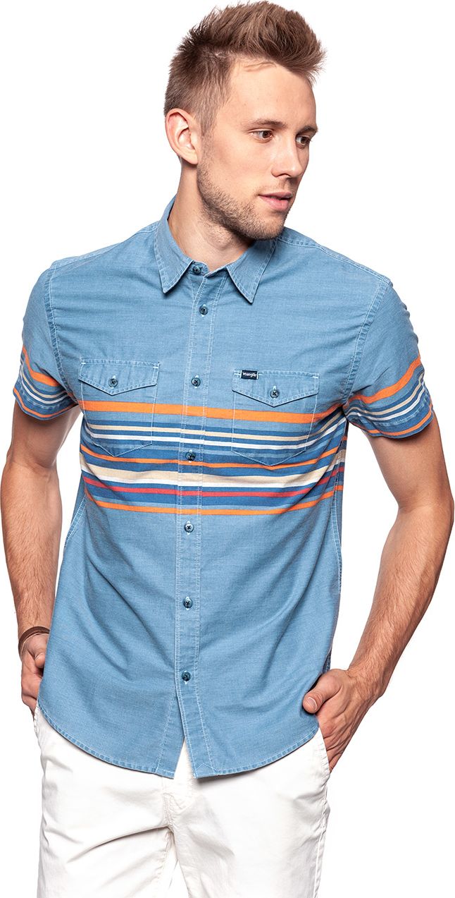 Wrangler WRANGLER WESTERN SHIRT CERULEAN BLUE W5964MZTH S