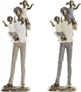 DKD Home Decor Figurka Dekoracyjna DKD Home Decor Miedź Biały Żywica Nowoczesny Rodzina (10 x 6 x 28 cm) (2 Sztuk)