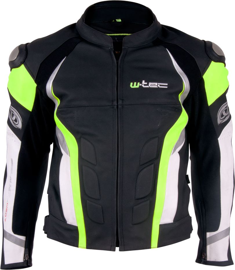 W-Tec Męska skórzana kurtka motocyklowa W-TEC Velocity Kolor czarno-żółty, Rozmiar M - 9763-M-1