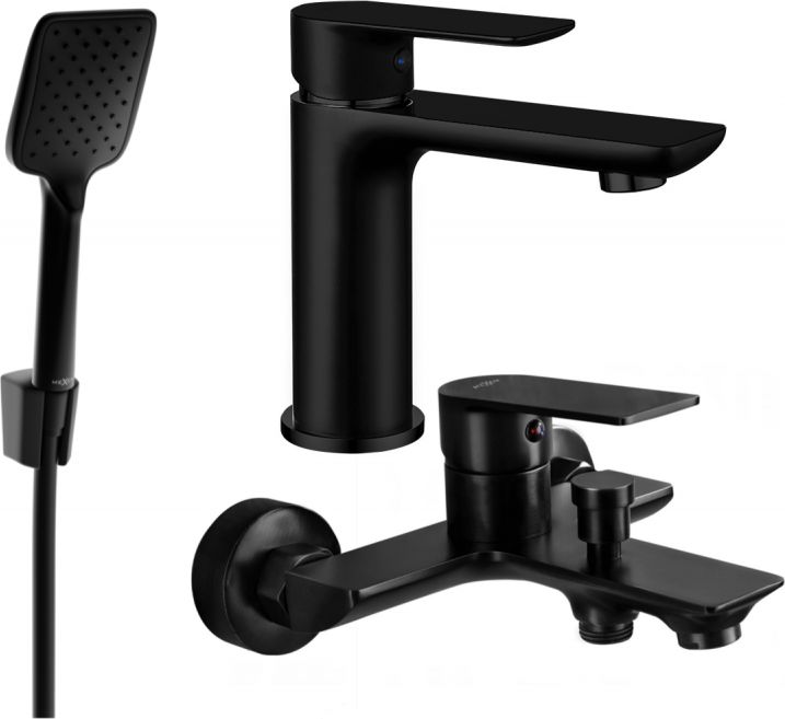 Mexen Mexen Alfa R62 zestaw wannowy, czarny - 745703R62-70