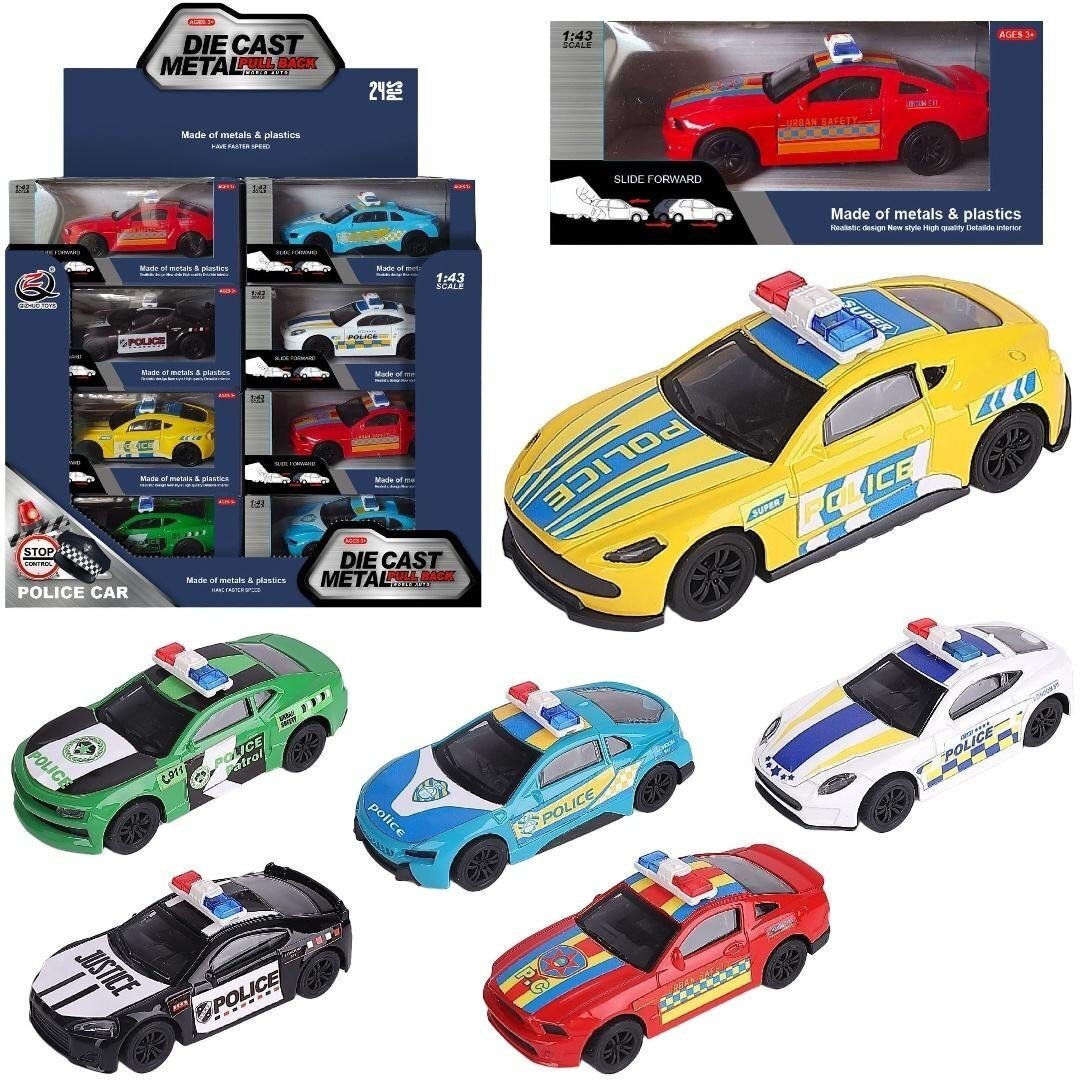 Auto metalowe z napędem pull back