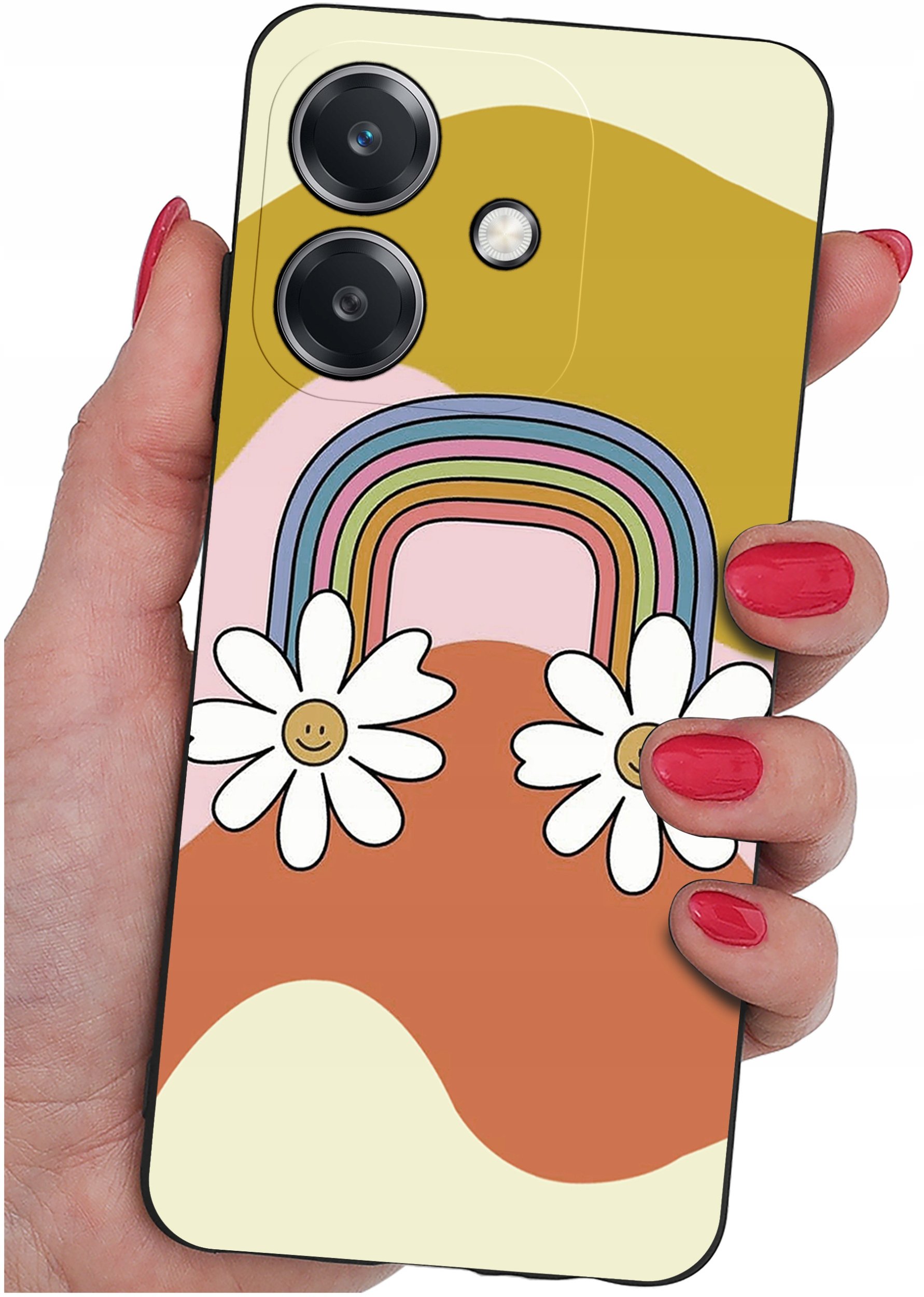 Etui do Oppo A40 | A40M | WZORY | SILIKONOWE MATT SZKŁO 9H