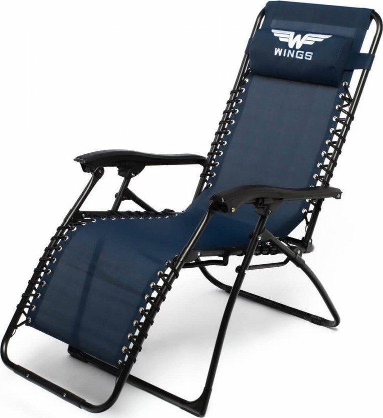 Wings Wings Leżak grawitacyjny składany granatowy GRANATOWY