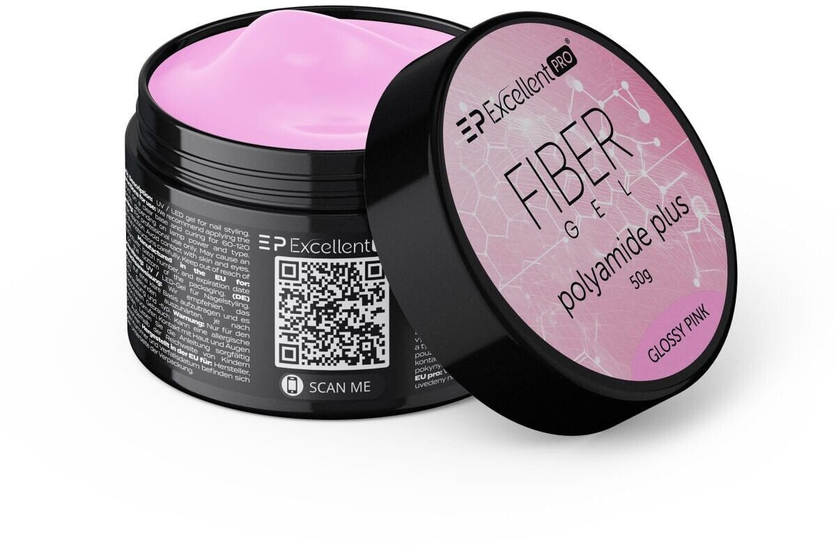 Excellent PRO Fiber Gel Polyamide Plus żel budujący Glossy Pink 50g