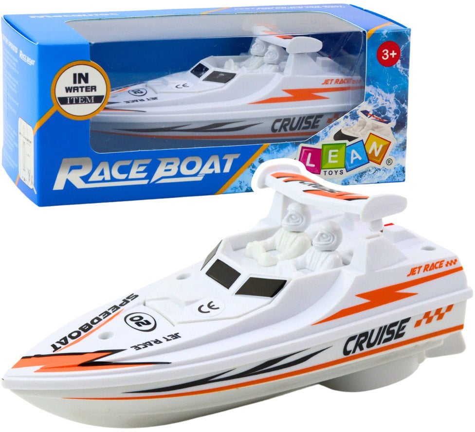 Łódź Motorówka Na Baterie Biała Pływająca Wodna