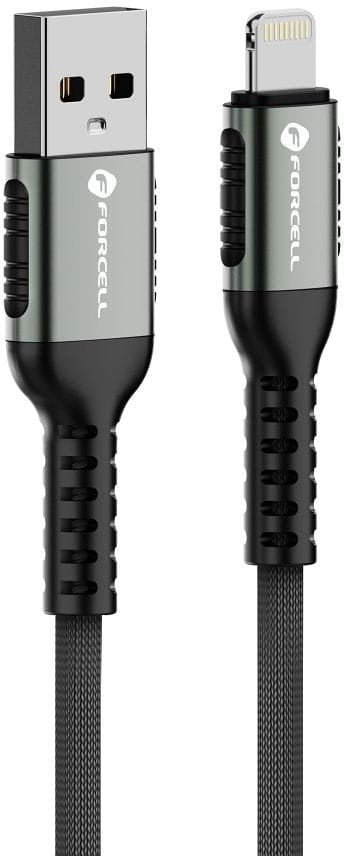 Kabel USB ForCell USB-A - Lightning 0.25 m Czarny
