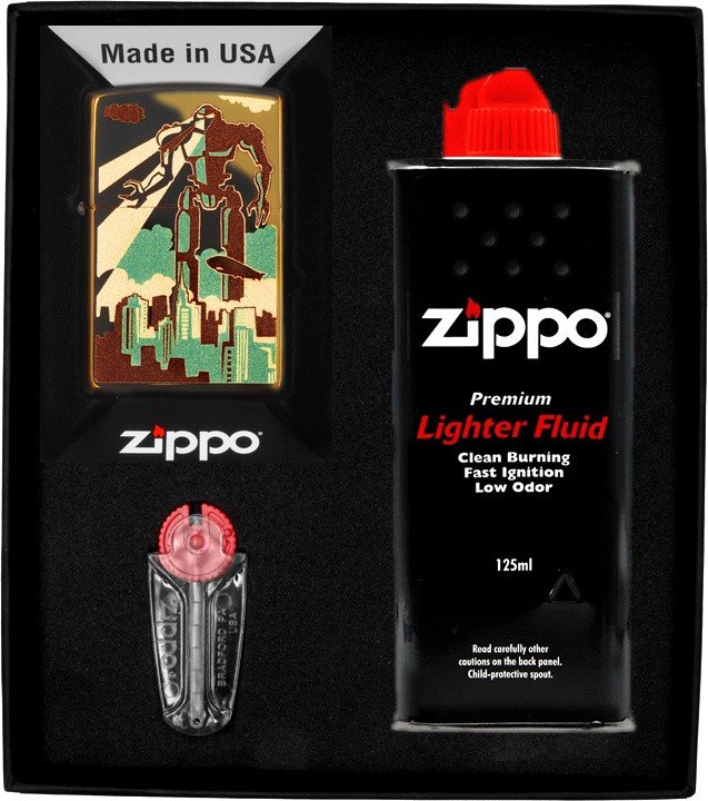 Zestaw ZIPPO Zapalniczka ROBOT IN CITY DESIGN Prezentowy No1