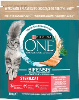 Purina PURINA ONE Bifensis Sterilcat Karma dla kotów bogata w łososia 800g