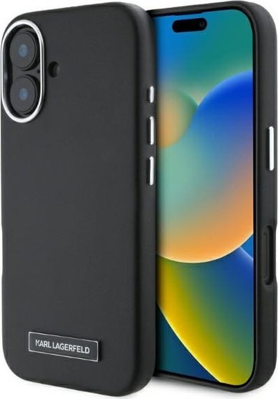 Karl Lagerfeld KLHMP16SPGMSRPK iPhone 16 6.1" czarny/black hardcase FW Metal Plate MagSafe