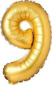 Arpex Balon foliowy cyfra "9" złota 71cm (28")
