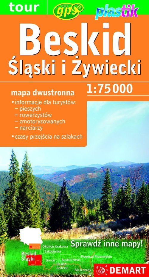 Beskid Śląski i Żywiecki - mapa turystyczna Demart