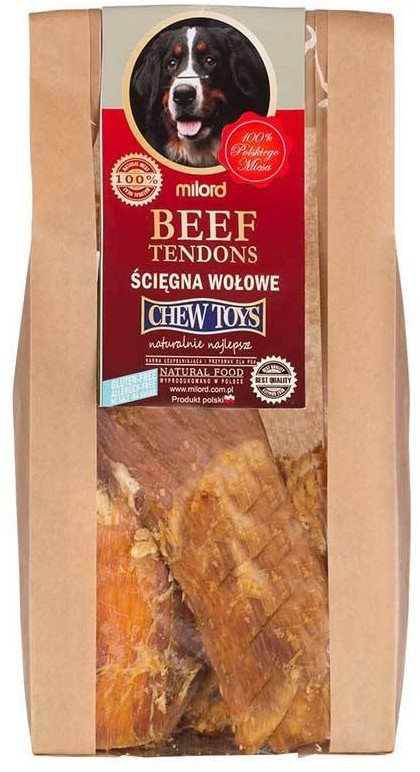 Gryzak dla psa Milord - ścięgna wołowe 400 g (krótkie)