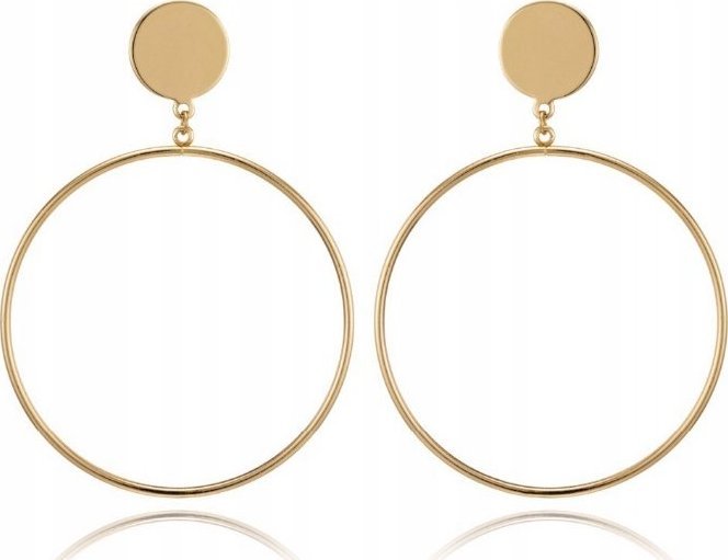 Sfera Damska Kolczyki złote wiszące koła kółka sztyfty