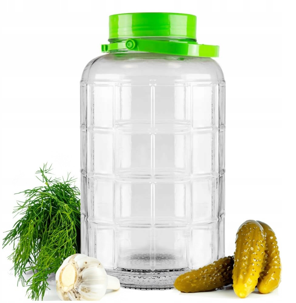 Bimberek SŁOIK DO KISZENIA 8L Słój szklany na przetwory nalewki wino z uchwytem