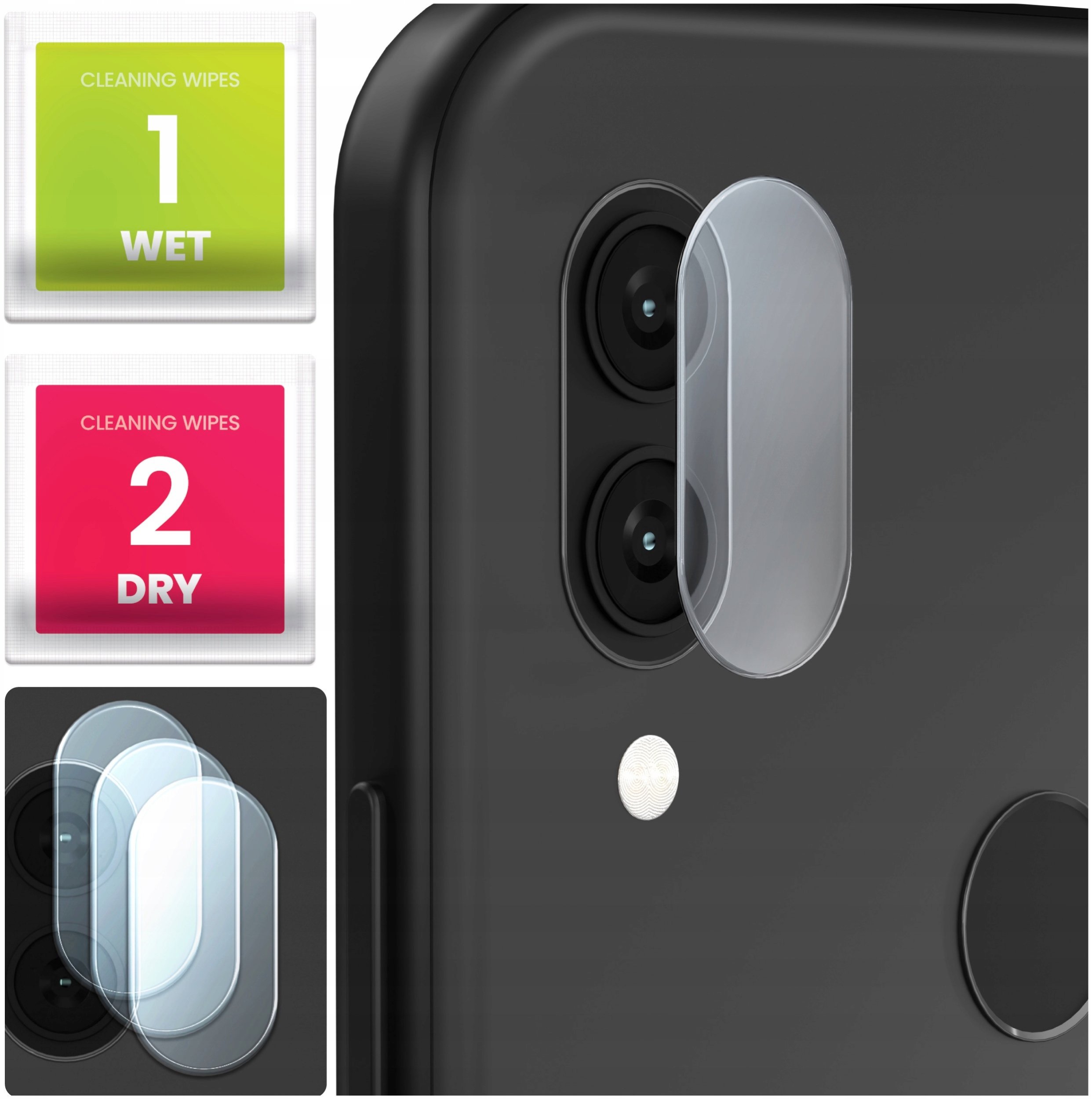 3-PAK Szkło Na Aparat Do Xiaomi Redmi Note 7 Pro (Hartowane, Na Obiektyw)