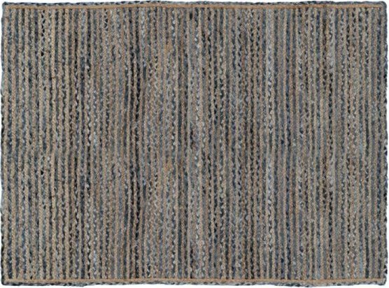 Bigbuy Home Dywan 290 x 200 cm Naturalny Niebieski Bawełna Juta