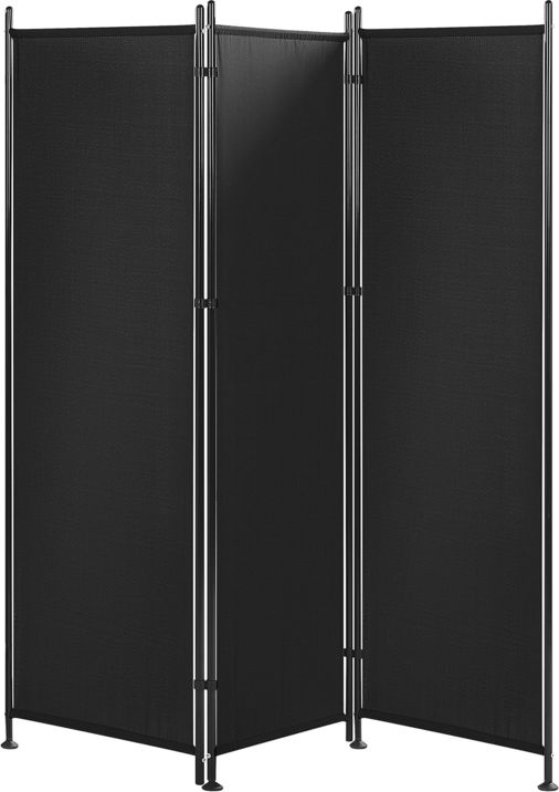 Shumee 3-panelowy parawan pokojowy 160 x 170 cm czarny NARNI