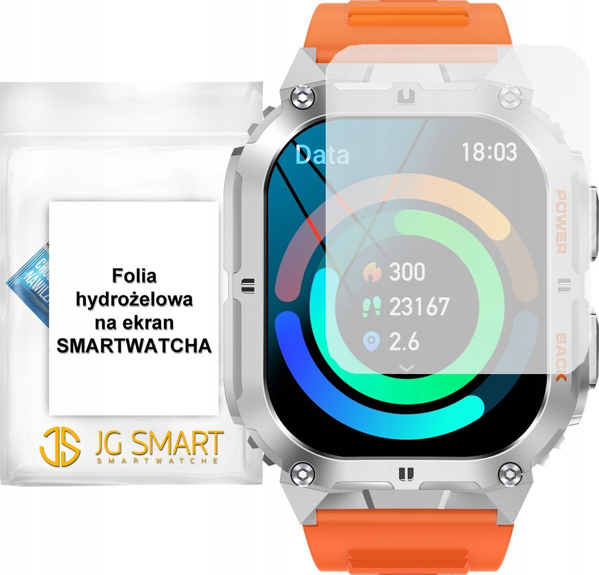 Folia ochronna na ekran smartwatcha JG SMART JGS-K61PRO - FOLIA HYDROŻELOWA
