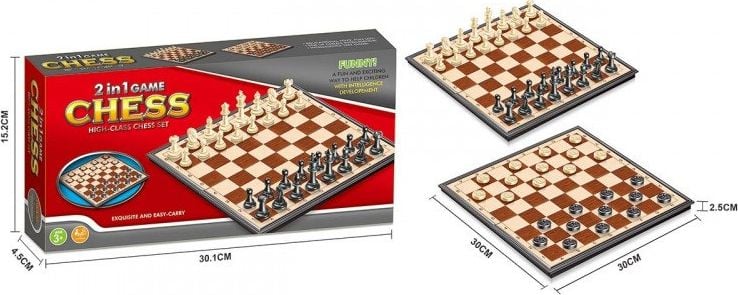 Madej Gra Szachy 2w1 magnetyczne
