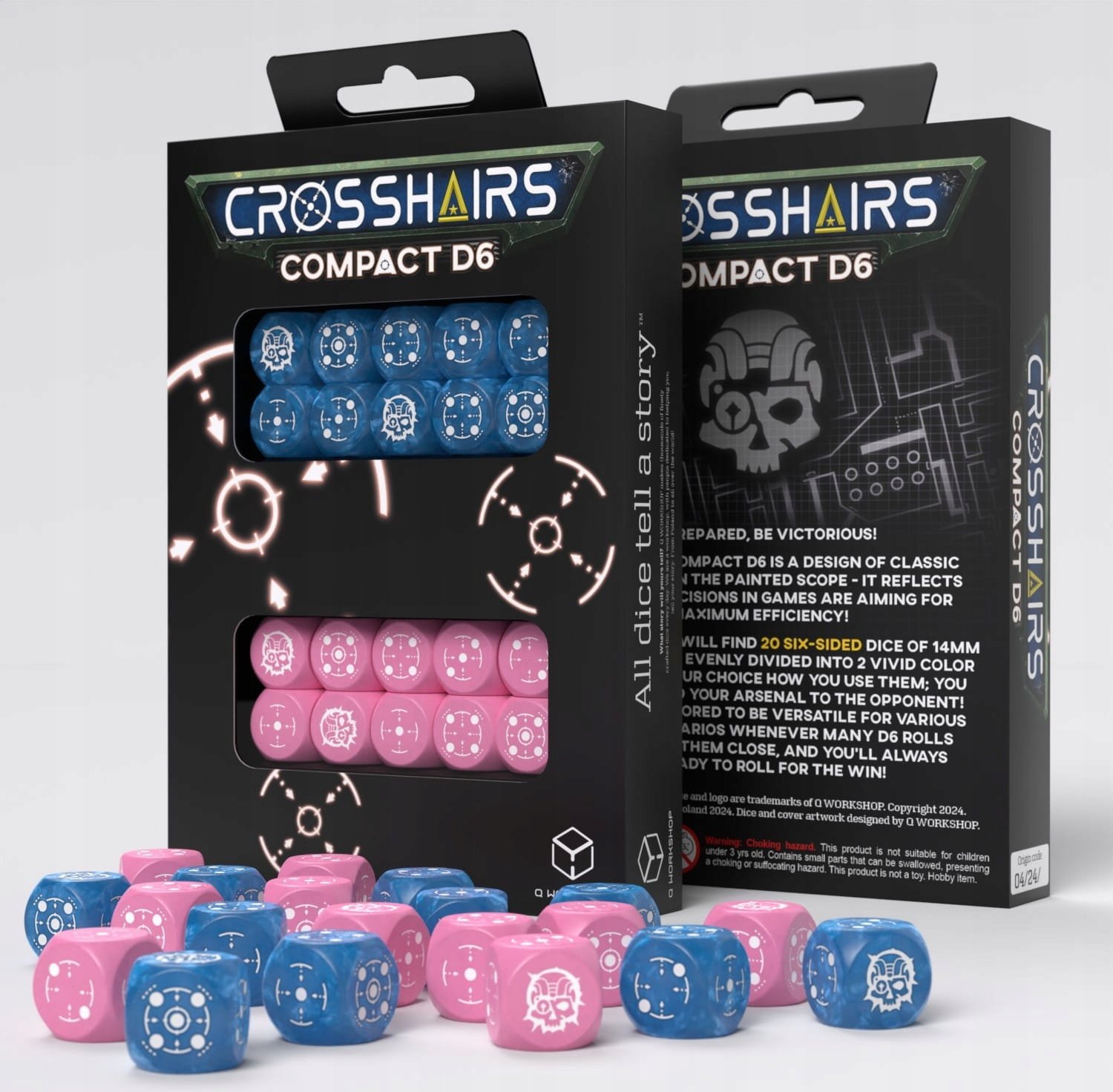 Q-Workshop Ko¶ci Kompaktowe D6: Celownik - Niebieskie i ró¿owe