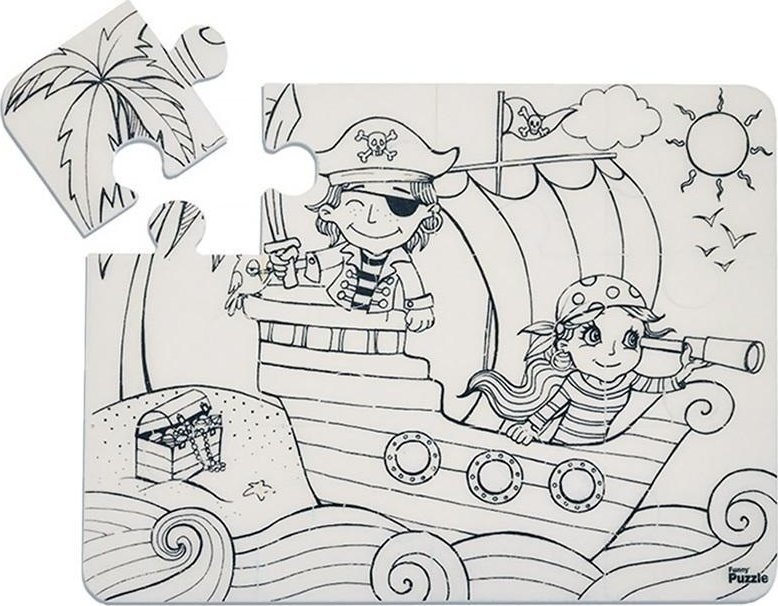 Puzzle Wyspa Piratów Funny Mat STRIGO