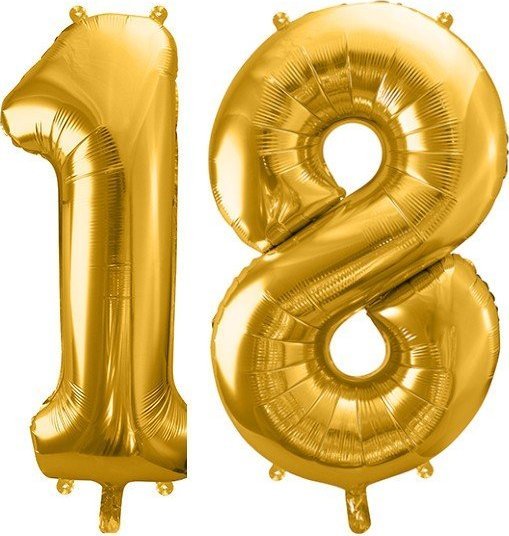 BALONY na 18 foliowe ZŁOTE 85cm MEGA DUŻE