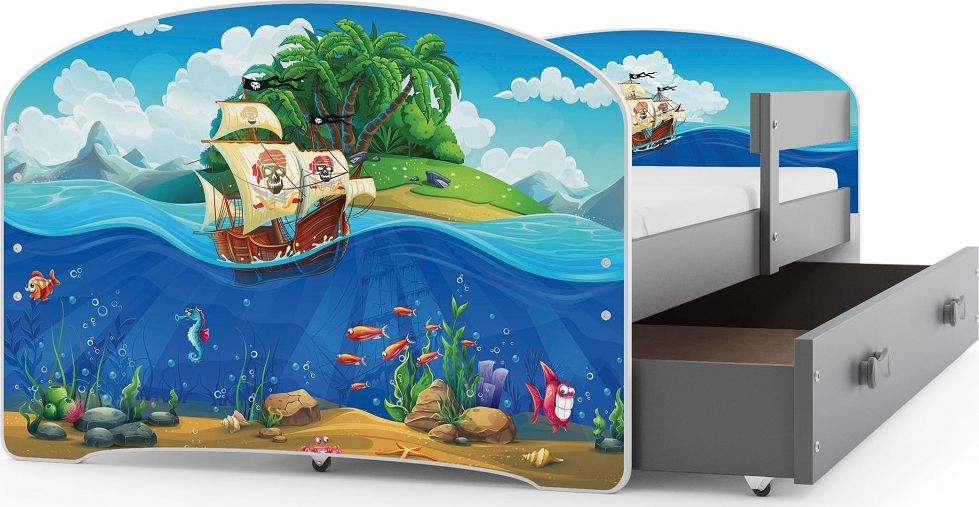 Elior Łóżko z materacem dla dzieci 2 rozmiary - Delmo 80x160cm