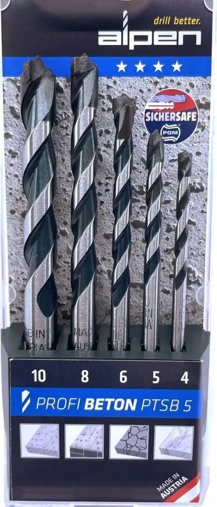 Wiertło Alpen Alpen PTSB 5 Concrete 4-5-6-8 -10