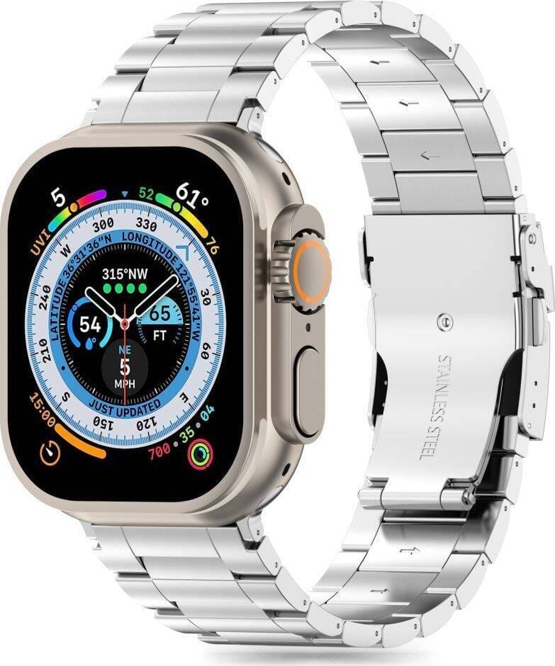 Tech-Protect Pasek do APPLE WATCH 4 / 5 / 6 / 7 / 8 / 9 / SE / ULTRA 1 / 2 (42 / 44 / 45 / 49 MM) Tech-Protect Stainless Pro srebrne