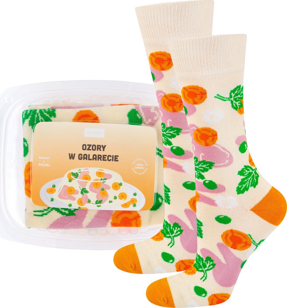 Soxo Męskie | Damskie Skarpetki kolorowe SOXO Zimne nóżki w pudełku 4045