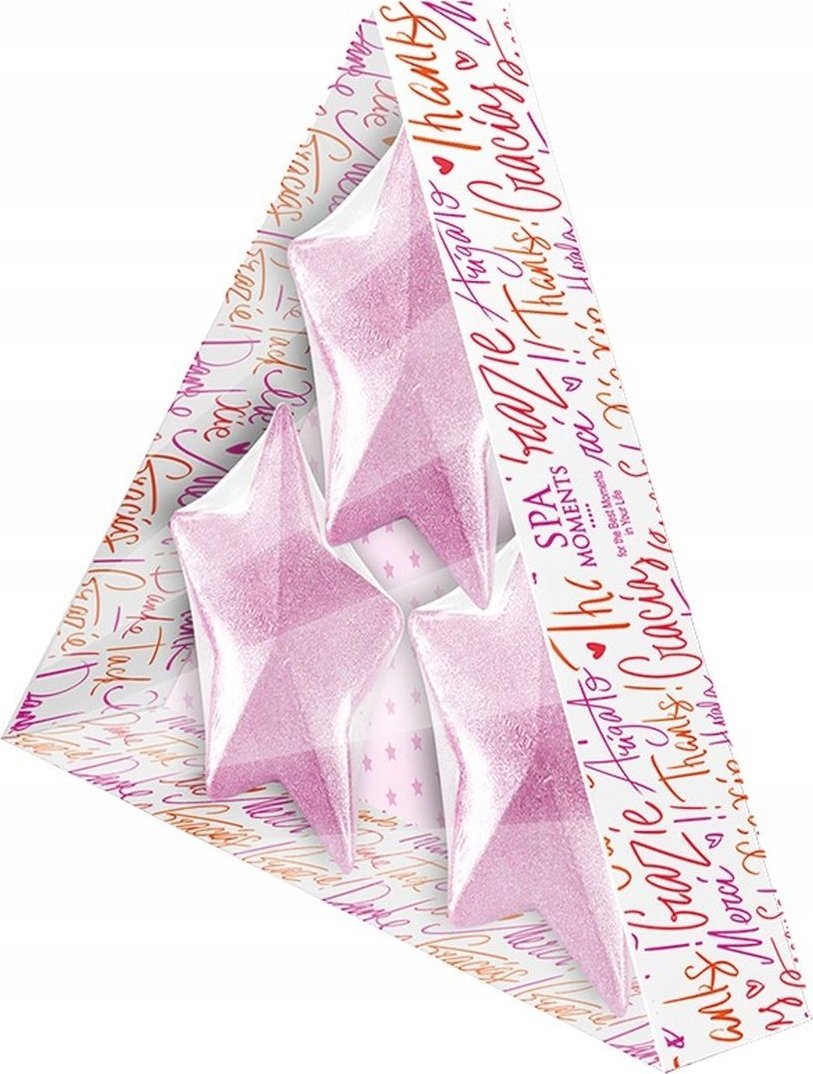 Spa Moments gwiazdki musujące do kąpieli-gwiazdki (malina z wanilią) 3x50g 150g