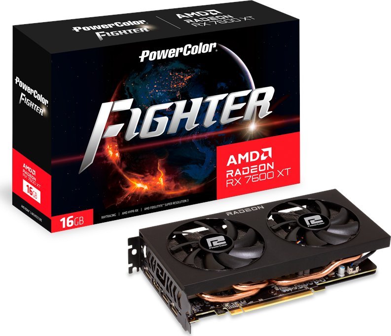 Karta graficzna Power Color Fighter Radeon RX 7600 XT 16GB GDDR6 (RX 7600 XT 16G-F)