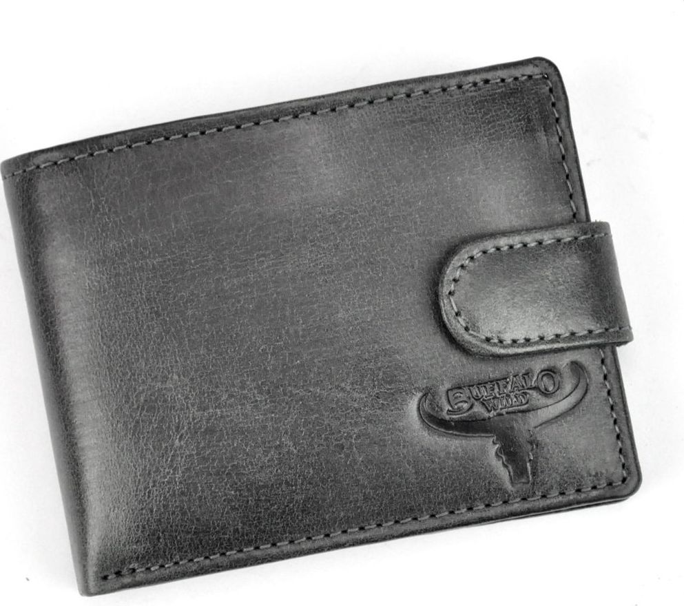Buffalo Wild Poręczny Męski Portfel Buffalo Wild Skórzany RFID