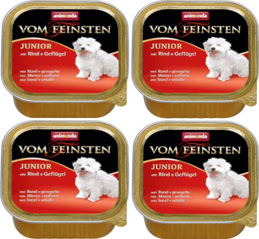 Animonda ANIMONDA Dog Vom Feinsten Junior smak: wołowina z drobiem 6 x 150g