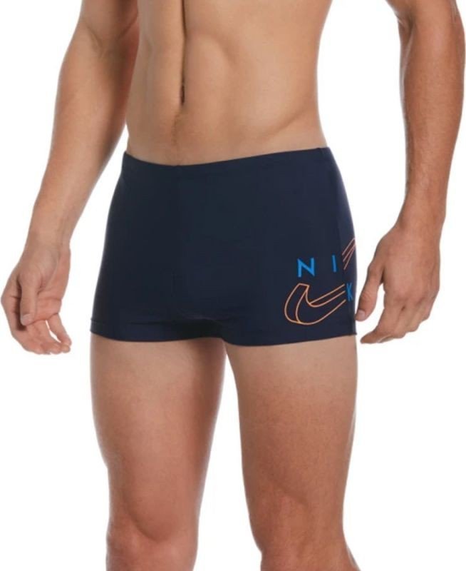 Nike Kąpielówki Nike Split Logo Aquashort M NESSC580 : Kolor - Granatowy, Rozmiar - M