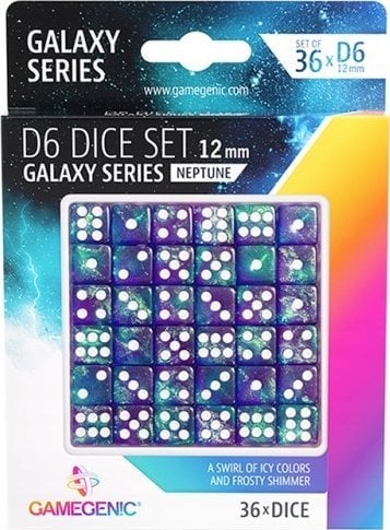 Gamegenic Gamegenic: Galaxy Series - D6 Dice Set (12 mm) - Neptune