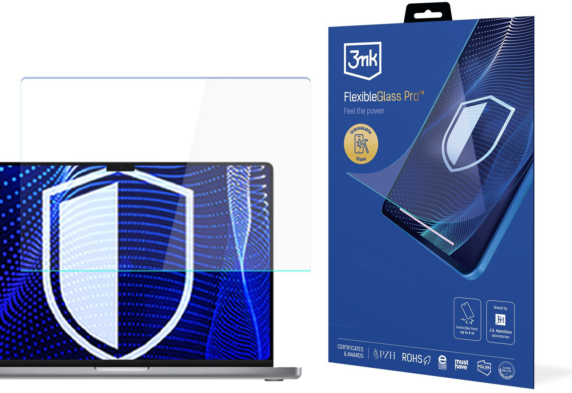 APPLE MACBOOK PRO 16 M1/M2/M3/M4 - UP TO 17 3MK FLEXIBLEGLASS PRO