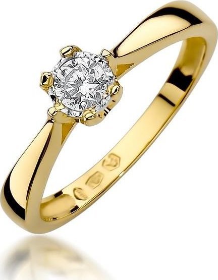 Best Diamonds złoty pierścionek z brylantem 0.20ct 15
