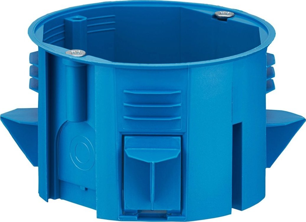 Simet Puszka instalacyjna do ścian ze styropianem, płytka 60, łączona, niebieska, niepalna z wkrętami, PST60