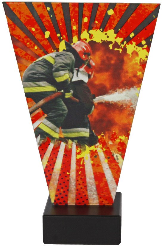 Trofeum szklane strażactwo