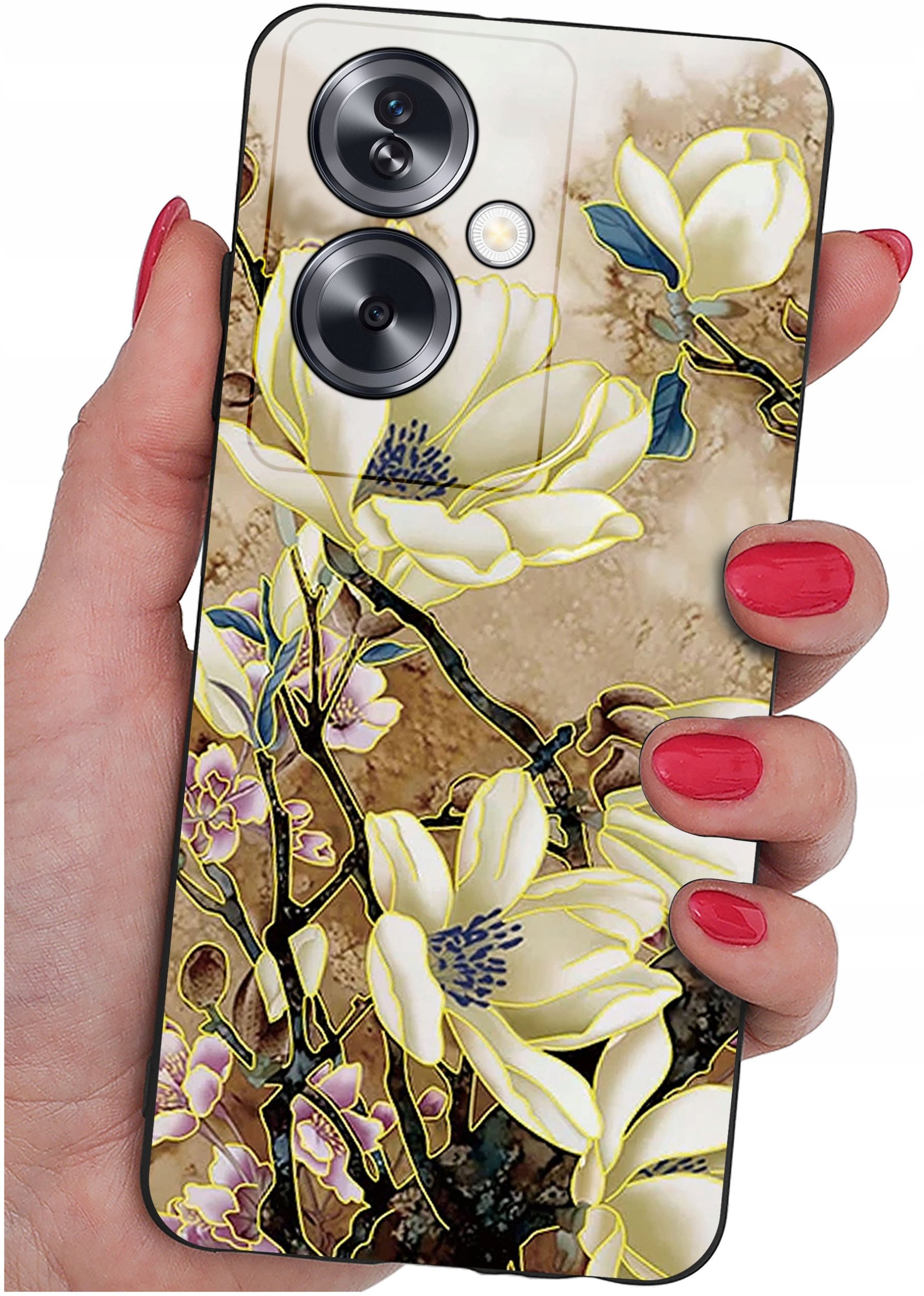 ETUI do Oppo A79 5G WZORY |SILIKONOWE MATT CASE + SZKŁO ochronne 9H